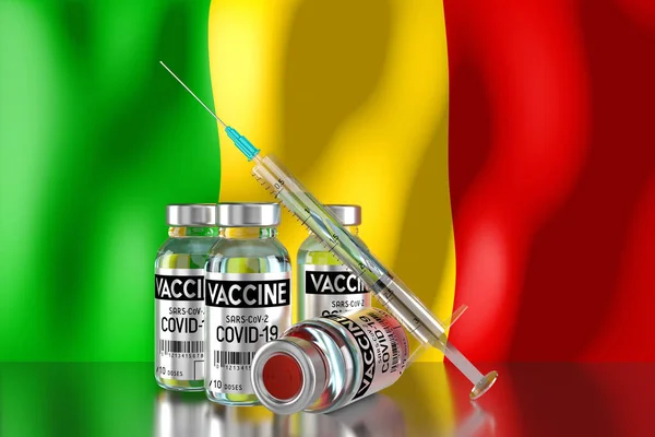Covid Sars Cov Programa Vacunación Contra Coronavirus Malí Cuatro Viales —  Fotos de Stock