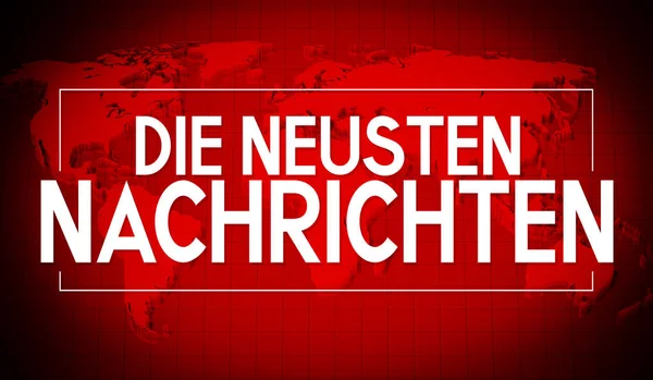 Die Neusten Nachrichten German Latest News English World Map Background — Stock Photo, Image