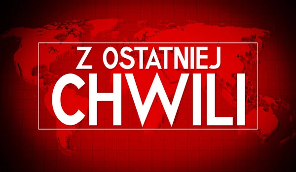 Ostatniej Chwili 폴란드어 Latest News World Map Background Illustration — 스톡 사진