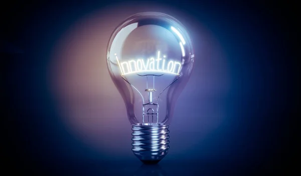 Conceito Inovação Lâmpada Brilhante Ilustração — Fotografia de Stock