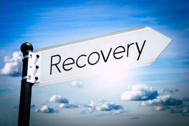 Kurtarma - bir ok ile işaret noktası, arkaplanda gökyüzü