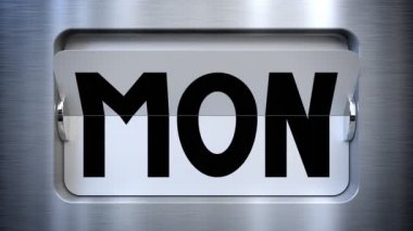 Haftanın Günleri Takvimi - Pazar 'dan Cumartesi' ye kadar, pürüzsüz döngü - 3840x2160 px).