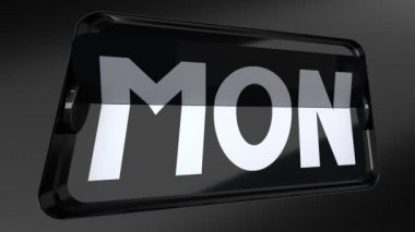 Haftanın Günleri Takvimi - Pazar 'dan Cumartesi' ye kadar, pürüzsüz döngü - 3840x2160 px).