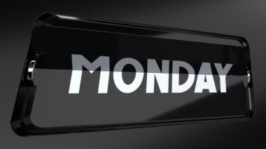 Haftanın Günleri Takvimi - Pazar 'dan Cumartesi' ye kadar, pürüzsüz döngü - 3840x2160 px).