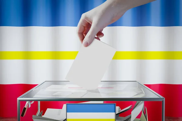 Meklemburgia Pomorze Przednie Flaga Karta Głosowania Pudełku Koncepcja Głosowania Wyborów — Zdjęcie stockowe