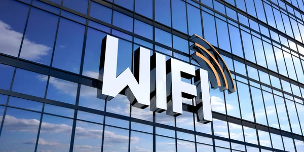 Wifi 타이포그래피 삽화에 — 스톡 사진