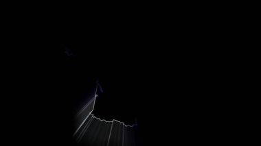 Fransa - ülke şeklinde ve hareket eden ışık huzmeleri. 3D 4k animasyon (3840 x 2160 px). 