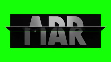 Takvim değişimi Ocak 'tan Aralık' a kadar olan ayların kısaltması - 3840x2160 px).