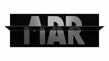 Takvim değişimi Ocak 'tan Aralık' a kadar olan ayların kısaltması - 3840x2160 px).