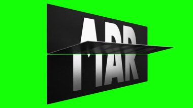 Takvim değişimi Ocak 'tan Aralık' a kadar olan ayların kısaltması - 3840x2160 px).