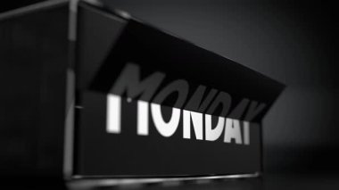 Seçici odak ile haftanın günlerini Pazar 'dan Cumartesi' ye çevirme takvimi - 3840x2160 px).