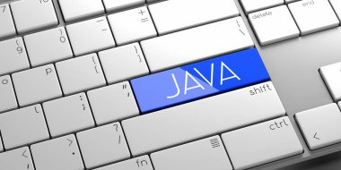 Java - modern bilgisayar klavyesi - 3D illüstrasyon