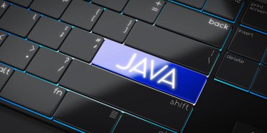 Java - modern bilgisayar klavyesi - 3D illüstrasyon