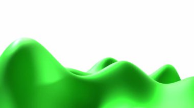 Beyaz arkaplan ile soyut yeşil dalga deseni - 3840 x 2160 px).