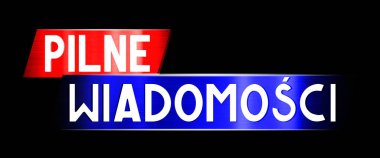 Polonya afişiyle son dakika haberi - 3 boyutlu illüstrasyon