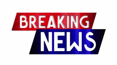 Flaş haber işareti beyaz arkaplanda izole edildi - 3D 4k animasyon (3840 x 2160 px).