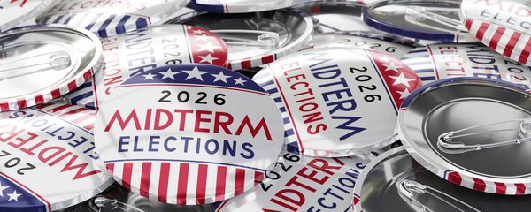 Промежуточные выборы в США 2026 года - 3D иллюстрация