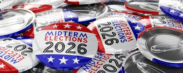 Промежуточные выборы в США 2026 года - 3D иллюстрация