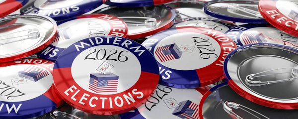 Промежуточные выборы в США 2026 года - 3D иллюстрация