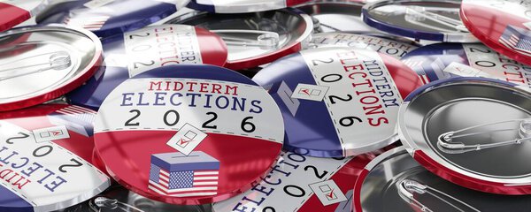Промежуточные выборы в США 2026 года - 3D иллюстрация