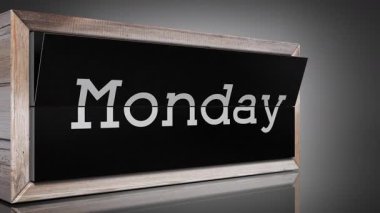 Ahşap takvime göre haftanın günleri Pazar 'dan Cumartesi' ye değişiyor - 3840x2160 px).