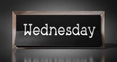 Çarşamba - masa takvimi - 3D illüstrasyon