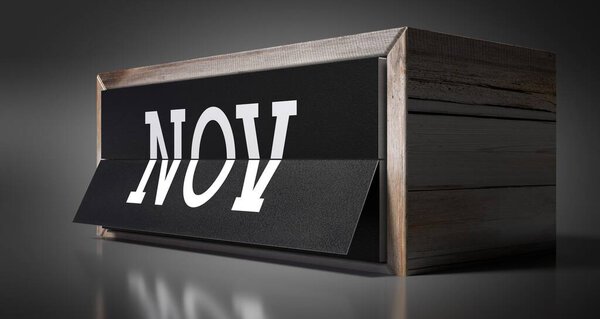 Ноябрь - календарь - 3D иллюстрация