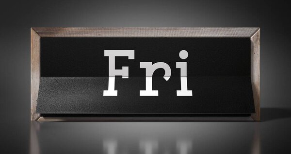 Пятница - календарь - 3D иллюстрация