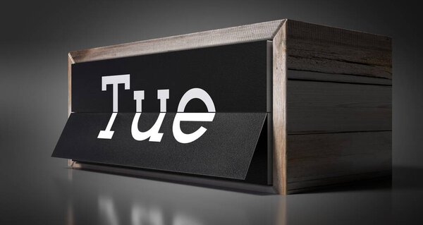 Вторник - календарь - 3D иллюстрация