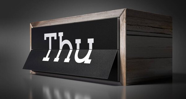 Четверг - календарь - 3D иллюстрация