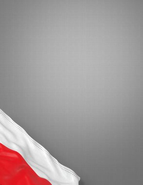 Polonya - ulusal bayrak ve gradyan arkaplan - dikey poster - 3D illüstrasyon