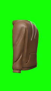 Kahverengi kapüşonlu döner - yeşil arka planda izole - 3D animasyon