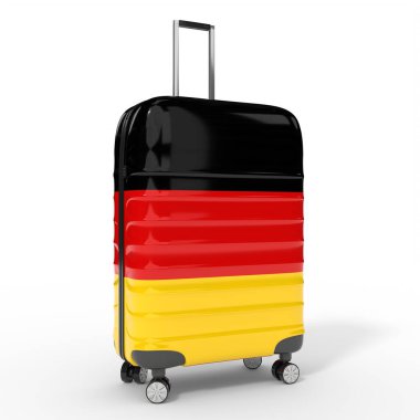 Almanya - bavulda ulusal bayrak - 3D illüstrasyon