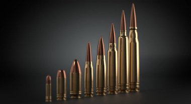 Siyah Arkaplan üzerine diğerleri arasında seçici odak noktası - 3d illüstrasyon