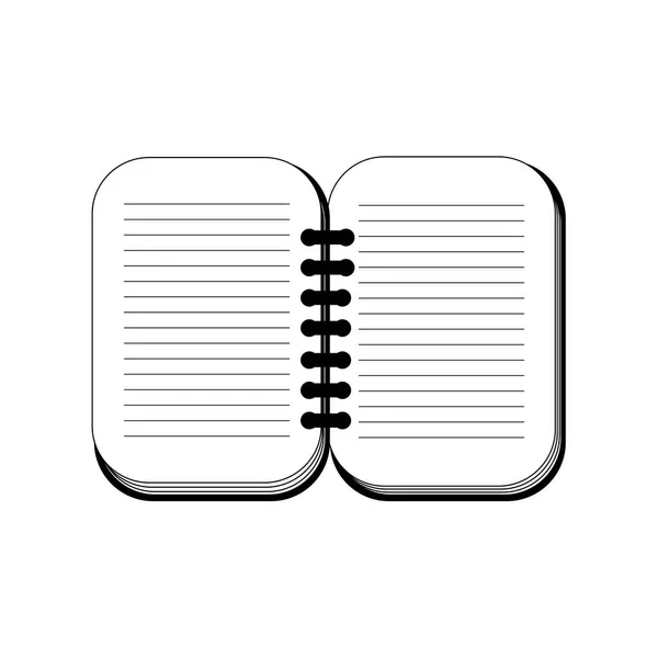 Vektorový Obraz Poznámkového Bloku Pro Poznámky Bílém Pozadí Týdně Notepad — Stockový vektor