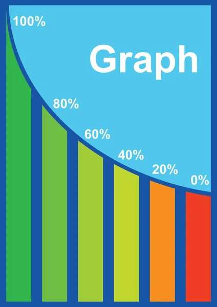 Gráfico Vectorial Coloreado Ganancia Crecimiento Productividad Rentabilidad Empresarial Gráfico Ganancias — Vector de stock