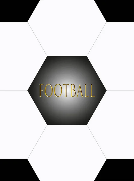 Pallone Calcio Mosaico Con Rombi Poster Sportivo Calcio Europeo Pallone — Vettoriale Stock