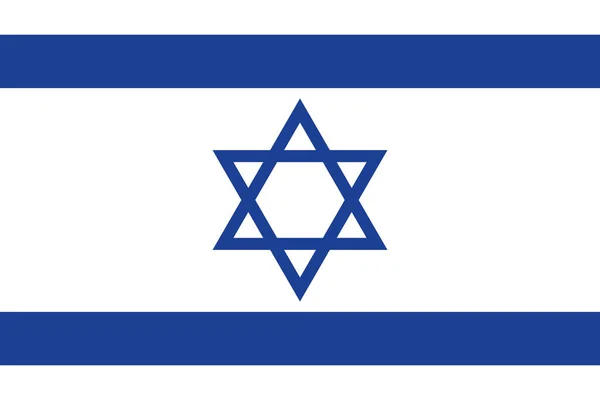 Bandera Del Estado Del País Israel Bandera Israelí Estrella David — Vector de stock