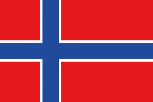 Landets Nationella Flagga Norge Norsk Flagga Norsk Statssymbol Norges Valuta — Stock vektor