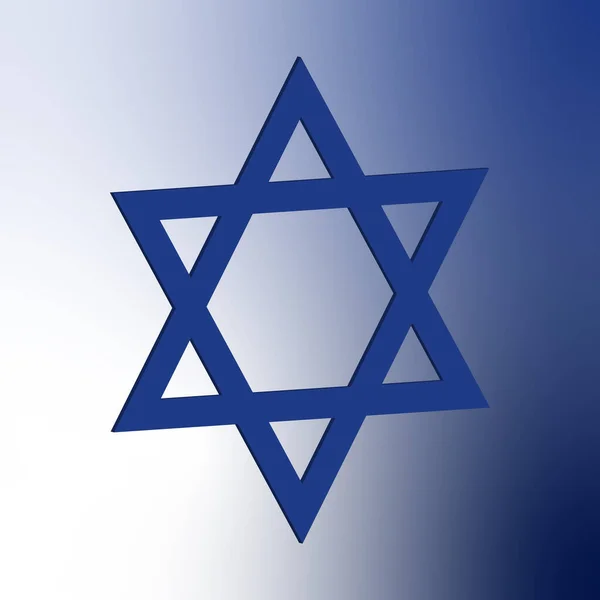 Bandera Del Estado Del País Israel Bandera Israelí Estrella David — Vector de stock