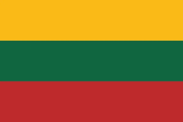 Flaga narodowa kraju Litwy. — Wektor stockowy