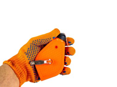 Duvarların yüzeyini inşaatçının elinde işaretlemek için tebeşir ipliği. Boya kablosu. İzleme kablosu. Çip seviyesi. İnşaatçı çalışma aracı. İş aleti. Evlerin inşası ve onarımı.