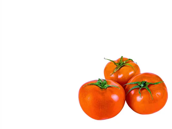 Los Tomates Rojos Hortalizas Sobre Fondo Blanco Vegetales Tomate Rojo — Foto de Stock