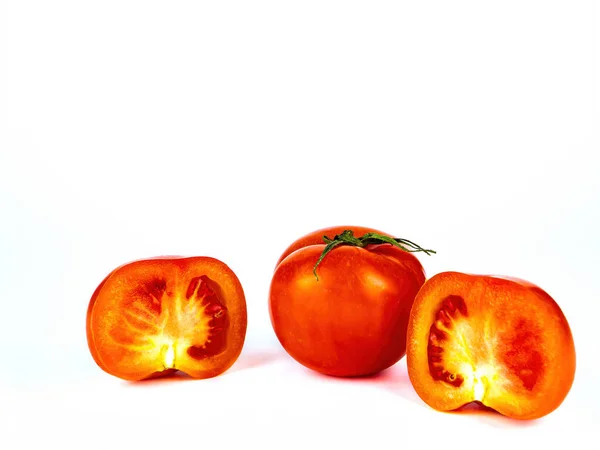 Red Tomatoes Vegetables White Background Red Tomato Vegetable Harvesting Tomato — Stock Photo, Image