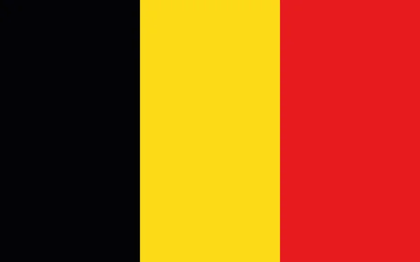 Det Europeiska Landets Nationella Flagga Belgien Belgiska Flaggan Belgiens Statssymbol — Stock vektor