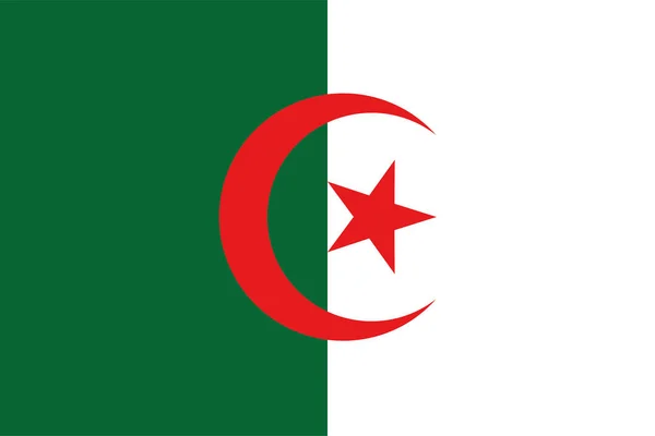 National Flag Country Algeria Flag Algerian Peoples Democratic Republic State — Stock Vector