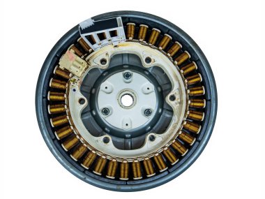 Çamaşır makinelerini tamir etmek için elektrikli çevirici motoru.