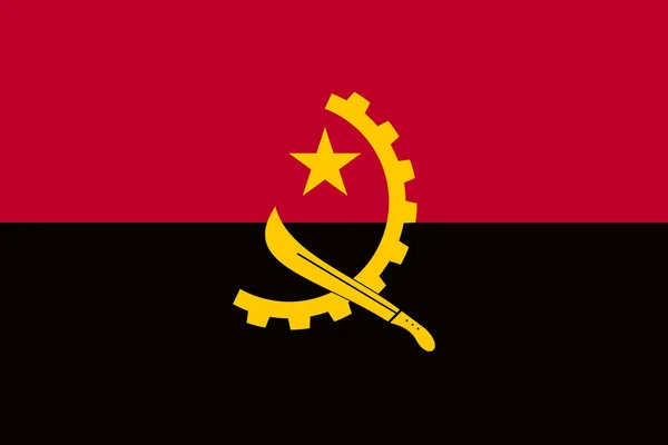 De vlag van Zuid-Afrika is de Republiek Angola.. — Stockvector