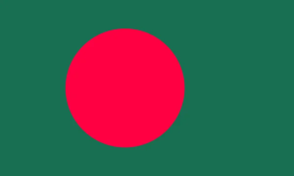 Drapeau d'État du pays d'Asie du Sud République populaire du Bangladesh. — Image vectorielle