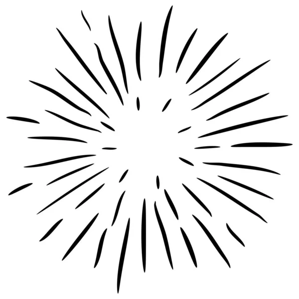 Doodle Σχεδιαστικό Στοιχείο Starburst Doodle Διανυσματική Απεικόνιση Χέρι Που Αφρώδη — Διανυσματικό Αρχείο